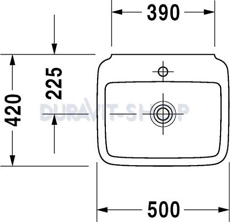 Раковина 50 см Duravit Pura Vida 720500000 - duravit shop