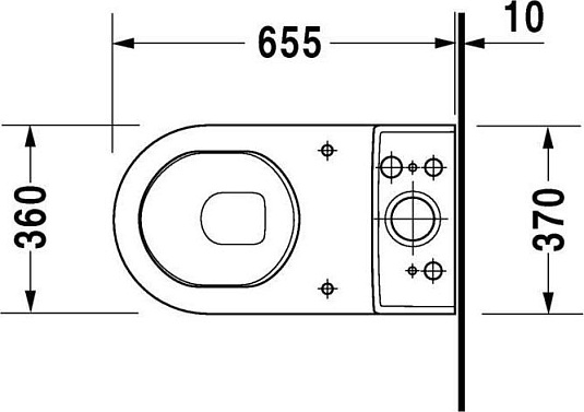 Чаша для унитаза-компакта Duravit Starck 3 0126090000 - duravit shop