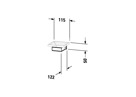 Стеклянная мыльница Duravit Karree 0099521000 - duravit shop