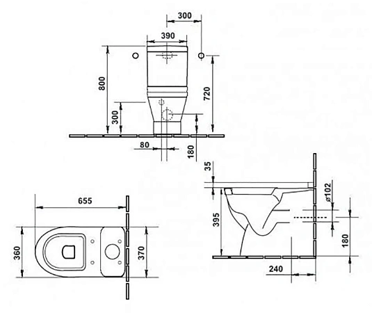 Напольный унитаз Duravit Starck 3, крышка микролифт - duravit shop
