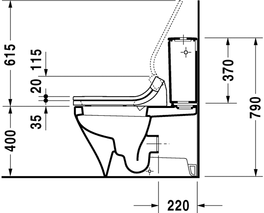Унитаз напольный Duravit DuraStyle 2156590000 с бачком  0935100005 - duravit shop