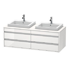 Тумба под раковину Duravit Ketho KT6757R2222, белый глянцевый